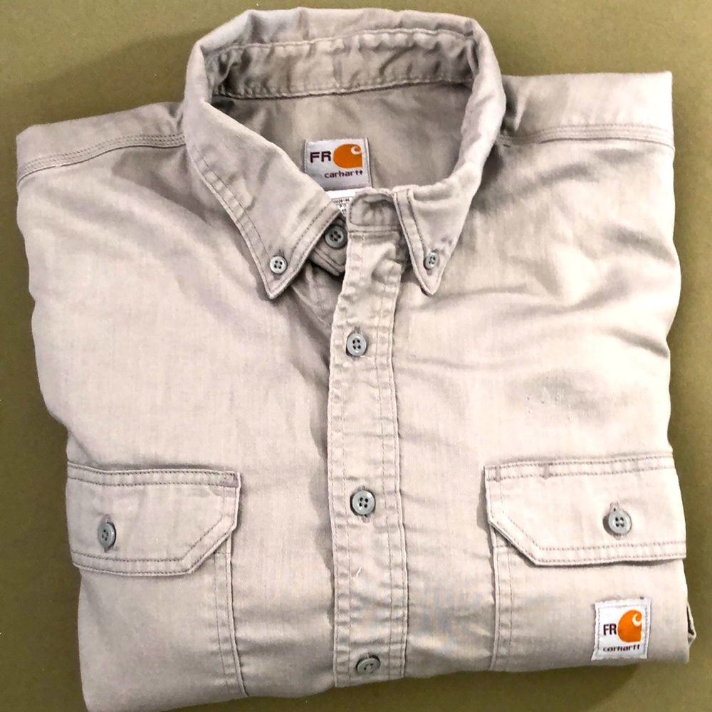 CARHARTT FR ( flame 🔥 resistant) Westex, Men’s work shirt size 2XL” Tall,